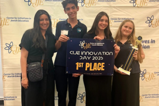 A photo of our CIJE winners and Ms. Sabrina Ferster