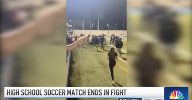 A photo of a news headline covering the fight between Scheck Hillel and Archbishop in 2023 - Credit: NBC News