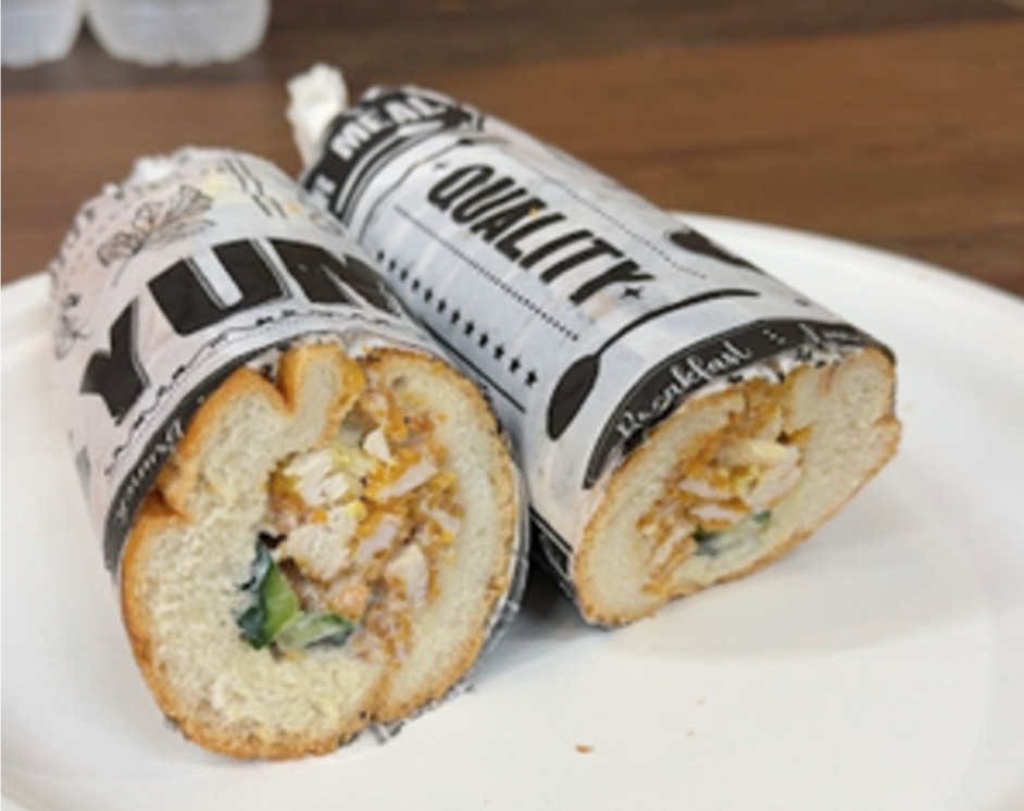 Feed Me's delicious schnitzel sandwich!