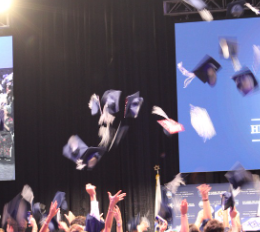 The cap toss!